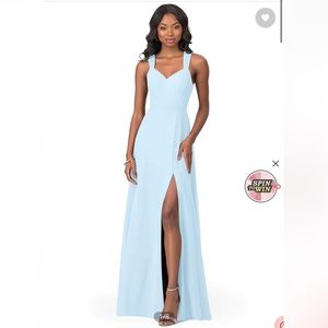 Azazie dress size 4, sky blue